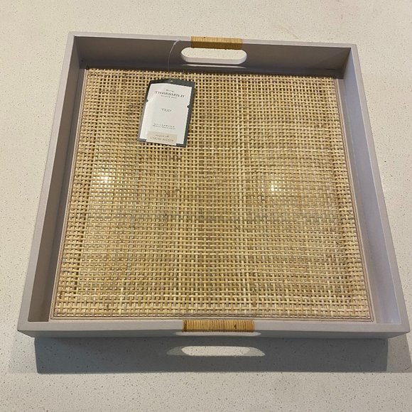 Threshold Other - Threshold 16inch X 16inch Weaved Serving Tray NEW